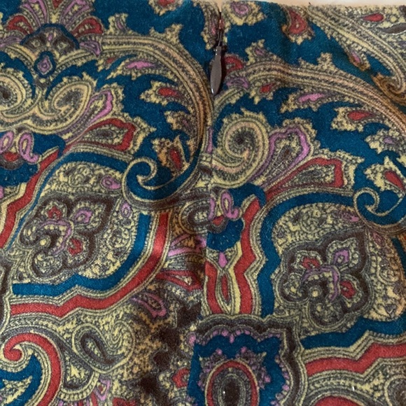 Sz 14 VINTAGE BRUSHED SUEDE PAISLEY PATTERNED LINED SKIRT BEAUTIFUL - Picture 2 of 2